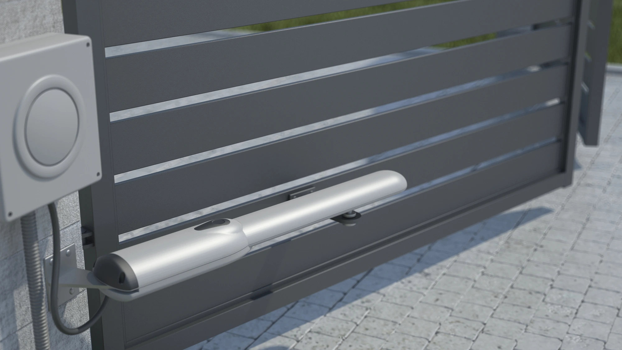 close-up-of-automatic-gate-system